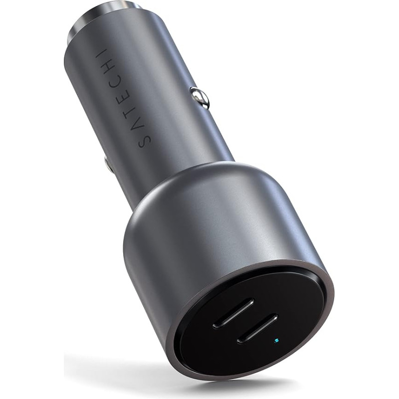 SATECHI 40W Dual USB-C PD Car Charger - 20W + 20W Power Delivery - For M2/M1 iPad Pro/Air, iPhone 16/16 Pro, 15 Pro Max/15 Pro/15/15 Plus, iPhone 14 Pro Max/14 Pro/14/14 Plus, iPhone 14 Pro Max