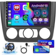 2GB + 64GB Android 13 Car Radio for BMW 1 Series E81 E82 E87 E88 2004-2012 Radio Wireless Apple CarPlay Android Car Bluetooth Hands-Free Kit 9 Inch Screen Car Radio with Navigation Reversing Camera