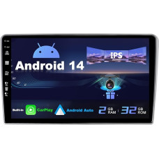 SXAUTO Android 14 IPS Car Radio for Toyota Avensis (2002-2008) - Built-in CarPlay/Android Car - Reversing Camera Free - 2G + 32G - Steering Wheel Control DAB Fast Boot WiFi DSP - 2 DIN 9 Inch