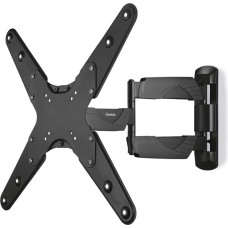 Hama TV Wall Mount Swivelling, Tilting, Extendable (TV Wall Mount 32-65 Inches, VESA 75 x 75 to VESA 400 x 400, up to 35 kg, 3 Joints, with Fischer Dowels and Assembly Instructions) Black