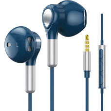 Headphones with cable, in-ear cable, in-ear headphones with 3.5 mm jack, cable headphones with microphone and volume control for iPhone, Samsung, Android, iPad, MP3, etc. 3.5 mm audio devices