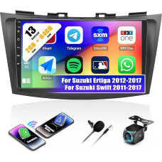 2G + 64G Car Radio 2 DIN Android 13 for Suzuki Ertiga 2012-2017 Suzuki Swift 2011-2017 with Wireless Carplay Android Car, 9 Inch Touchscreen Carplay Stereo with GPS WiFi FM/RDS Bluetooth + Reversing