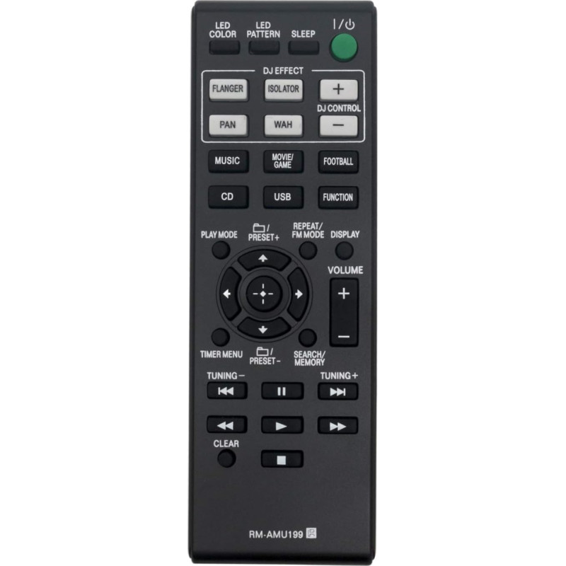 VINABTY RM-AMU199 Remote Control Replacement for Sony Home Audio System SHAKE-77 HCD-Shake 77 SHAKE-99 HCD-Shake 99 HCD-GPX555 HCD-GPX888 HCD-SHAKE33 HCD-SHAKE55