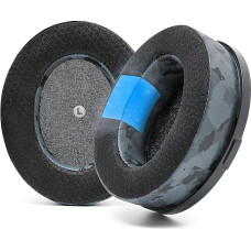 WC Freeze Penrose Replacement Hybrid Fabric Ear Pads with Cooling Gel for Audeze Penrose and Mobius, Made by Wicked Cushions, Enhanced Durability, Thickness and Soundproofing | Black Camo