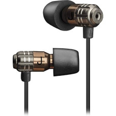 JAZ In Ear Headphones Acid Stereo Metal Finish Jack Cable Answer/End Button + Memory Foam Eartips