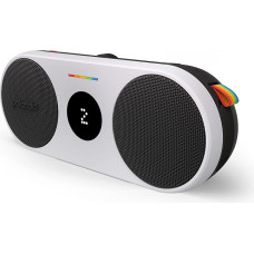 Polaroid P2 Powerful Portable Wireless Bluetooth Speaker Rechargeable with Dual Stereo Pairing - Black & White