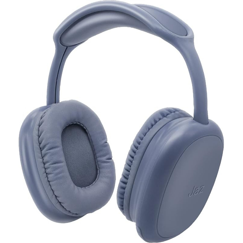 JAZ SBS Neo Wave Wireless Headphones with Ear Pads and Padded Headband, USB-C Charging Cable Included, 18 Hours Consecutive Use, Blue