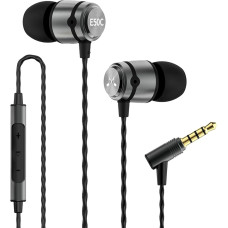 SoundMAGIC E50C Wired Earphones with Microphone, In-Ear HiFi Headphones, Good Noise Isolating Headphones, Comfortable Fit, Gun Metal