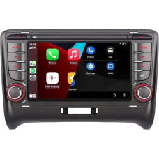 LXKLSZ Car Radio Compatible with Wireless Carplay/Android Car for Audi TT MK2 8J 2004-2015 with IPS Touch Screen/Bluetooth/Mirror Link/FM/AM/USB