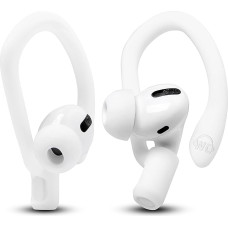 WC HookZ - Patented Improved Over Ear Straps for AirPods Pro 1, 2 and AirPods 1, 2 and 3 - Two Size Pairs Included in the Package Made by Wicked Cushions | Winter White