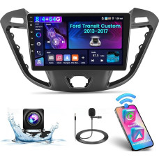 NHOPEEW 4 + 64G Android 13 Car Radio for Ford Transit Custom 2013-2017 - Wireless Carplay & Android Car - 9 Inch Touchscreen with EQ WiFi GPS FM RDS Mirror Link + AHD Rear View Camera & Microphone