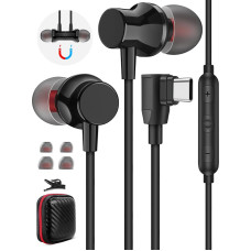 USB C Headphones for Pixel 9 Pro XL 8a, USB Type C Earphones with Microphone for Xiaomi 14 13 Ultra, Headphones Type C In-Ear with Cable for iPhone 16 15 Pro Max Samsung Galaxy S24 S23 A35 A55 A54