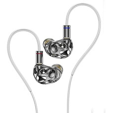 Blon BL-A8 In-Ear Headphones, Wired Headphones, Bass Earphones with Metal Hollow Carved Design, Lightweight, 10 mm Dynamic Driver, Removable 0.78 mm Cable (without Microphone)