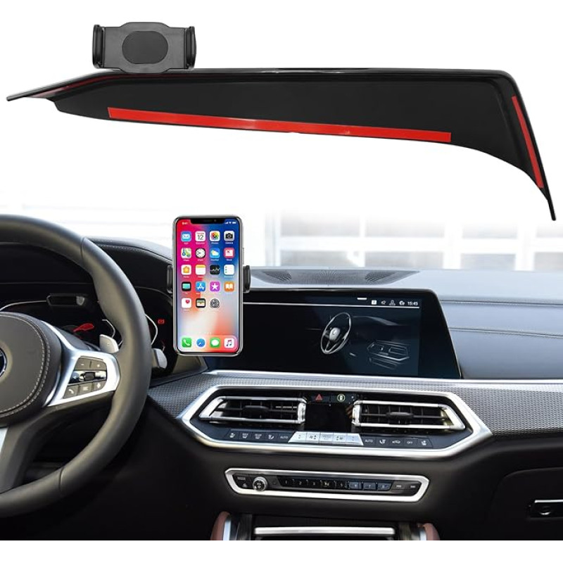 TTCR-II Compatible with BMW X5 Mobile Phone Holder, Custom Fits Base for BMW X5 X6 X7 G05 G06 G07 2019-2023, Smartphone Holder 31.24 cm Dashboard 360° Rotatable Adjustable BMW X5 G05 Mobile Phone