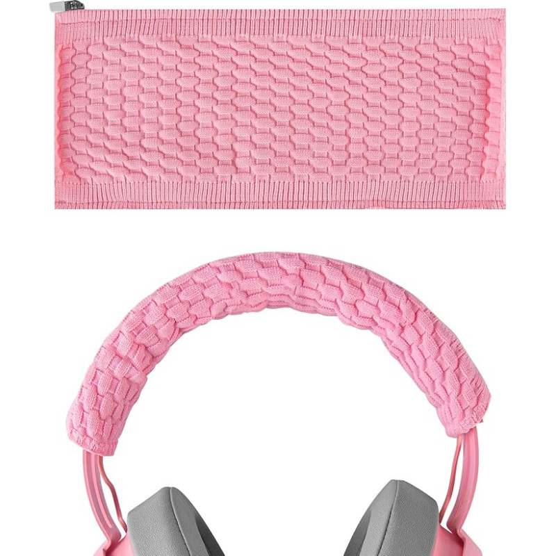 Geekria Thickening Pullover Headband Cover Compatible with Razêr Kraken Pro V2, 7.1 V2, 7.1, Ultimate Gaming Headset/Headband Protector Repair Parts/Easy DIY Installation (Pink)