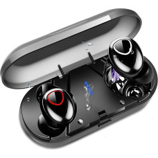 Bluetooth Headphones, True Wireless Earbuds Noise Cancelling with Wireless Charging Case, IPX5 Waterproof In-Ear Earphones with Microphone for Smartphone, Computer, Laptop, Sports