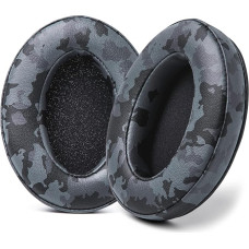 WC PadZ - The Ultimate Upgraded Earpads by Wicked Cushions - Compatible with Audio Technica, HyperX, SteelSeries Arctis & More - Extra Thick - Larger Opening - Softer Memory Foam | Black Camo