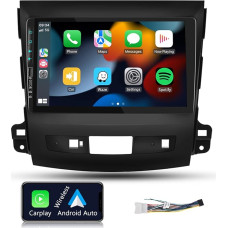 Hodozzy Carplay Car Radio for Mitsubishi Outlander 2/Peugeot 4007/Citroen C-Crosser, Android Car Radio with GPS, 9 Inch Touchsreen with Android Car/Mirror Link/WiFi/RDS/FM/BT/USB/Type-C