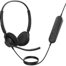 Jabra Engage 40 Wired Stereo Headset with Inline Call Control, Noise Cancelling 2-Mic Technology, USB-A Cable - Compatible with All Leading UC Platforms such as Zoom - Black