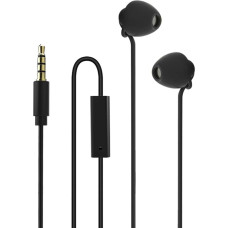 Ururtm Sleep Headphones, Soft Comfortable Silicone Noise Isolating Earbuds with Microphone Earplugs for Night Time, Insomnia, Travel, Sports, Meditation and Relaxation (Black)