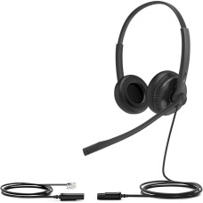 Yealink Headset YHS34 Dual - Two Ear Headphones - with RJ Connection Cable