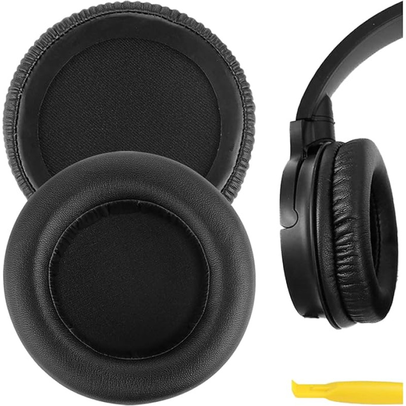 Geekria Replacement Earpad for Audio-Technica ATH-WS550, ATH-WS550IS Solid Bass Headphone Ear Pad/Ear Cushion/Ear Cups/Ear Cover/Earpads Repair Parts (Black)