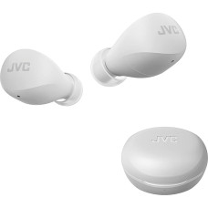 JVC Compact and Lightweight Gumy Mini True Wireless Earbuds Headphones, Long Battery Life (up to 23 Hours), Sound with Neodymium Magnetic Driver, Water Resistance (IPX4) - HAA6TW (White)