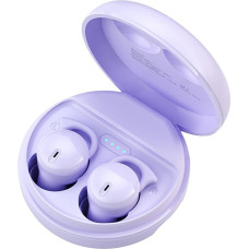 Sleep Earbuds for Side Sleeping Soft Bluetooth Purple Headphones Spy Earpiece Hidden Invisible Mini Small Wireless Earphones Noise Cancelling Ear Buds for Small Ears Music Work for iPhone Android