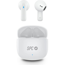 SPC Zion 2 Play Bluetooth Headphones In-Ear with 28 Hours Battery Life on Multiple Charging, Ultra Compact, Hands-Free Calling, Voice Assistant and Very Small USB-C Charging Case - White