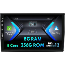 MISONDA Android Double DIN Car Radio for Fiat Bravo 2007-2012 GPS Sat Nav, Free Rear Camera, 9 Inch IPS, 8G + 256G, Carplay, DSP, Supports DAB/WiFi/BT5.0/USB/MirrorLink/SWC/AUX/FM