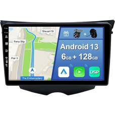 6GB + 128GB Android 13 Car Radio for Hyundai Veloster 2011-2017 [Integrated CarPlay/Android Car/DSP/GPS]-9 Inch IPS Touch Screen CAM + MIC-DAB/Mirror Link/Bluetooth 5.0/AHD/360 Camera