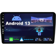 SXAUTO Android 13 IPS Car Radio for Audi A3 8P 8PA S3 RS3 (2003-2013) - Built-in CarPlay / Android Car - Reversing Camera Free - 2G + 32G - Steering Wheel Control DAB Fast Boot WiFi DSP - 2 DIN 9 Inch