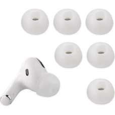 Xcessor (M 3 Pairs (6 Packs) Silicone Replacement In-Ear Earbuds Medium Size for Airpods Pro.Transparent