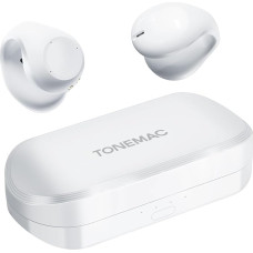 TONEMAC Q2A Wireless Headphones, Bluetooth 5.3 Clip Earbuds, 13mm Driver, Wireless Earbuds, 34H Deep Bass, Stereo Bluetooth Headphones, Built-in ENC Microphone, USB-C, LED Display