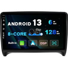 SXAUTO Android 12 - [6G+128G] - IPS Car Radio Suitable for Audi TT (2006-2011) - Built-in Carplay/Android Car/DSP - LED Camera + MIC - DAB Steering Wheel Control WiFi Fast Boot 360 Camera 4G - 2 Din 9 inches