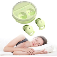 Xmenha Invisible Green Bluetooth Sleep Earbuds for Side Sleepers, Wireless, Invisible Noise Cancellation, Earbuds for Sleep, Tiny Sleep Earbuds for Small Ears, Wireless