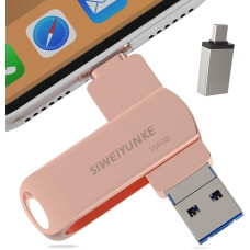 Memory Stick iPhone 256 GB Photos from iPhone on USB Stick Mobile Phone Photos Storage Memory Stick for Mobile Phone, External Memory Stick for iPhone, Photo Stick Apple Compatible, USB Stick with