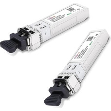 GIQITCK 2 Pack 10GBase-SR SFP+ Transceiver, 10G SFP+ SR Multimode Module 850nm 300m DDM, 10G SFP+ LC Module for Cisco SFP-10G-SR, Ubiquiti UF-MM-10G, Netgear, Mikrotik, D-Link, Supermicro, Linksys