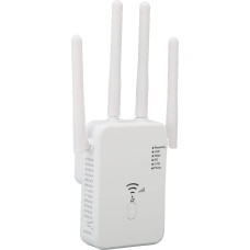 WiFi Extender Wireless Booster 1200Mbps Gigabit High Speed Wireless Signal Booster Dual Band WiFi Repeater Compact Wall Plug Design White