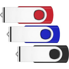 32GB USB atmintinė USB 3 Pezzi, fesaymi USB Flash Drive 32GB Penna USB 2.0, Unità Chiavette 32 Giga Pendrive Offerta Pennetta USB Flash Drive Memory Stick Memory Stick Per PC/Tablet/TV/Car (Multi-Colour)