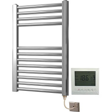 400 x 600 cm pločio plokščias chromuotas elektrinis rankšluosčių džiovintuvas su 7 dienų programatoriumi / kambario termostatu