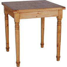 MiaMöbel Meksikos baldai Valgomasis stalas 70 x 70 cm Kaimo stiliaus pušies masyvo medaus spalvos