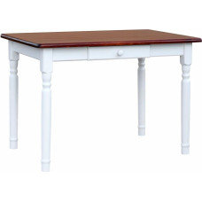 k koma Calvados Dining Table Solid Pine White Honey with Drawer (60 x 80)