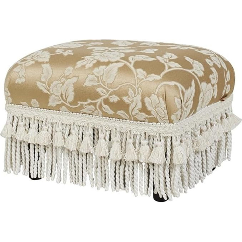 MAKLAINE Tradicinis dekoratyvinis Hartholz-Fußhocker neutralios spalvos