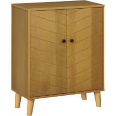 HOMCOM Vintage sandėliavimo spintelė su dvigubomis 