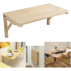 Wandmontierter Schreibtisch für kleine Räume, klappbarer schwebender Tisch mit dreieckiger Holzstütze, Breite Optionen: 30 cm, 40 cm, 50 cm, 50 cm, 60 cm, platzsparende Lösung