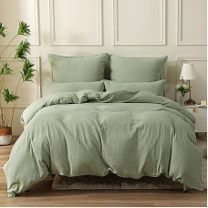 SOULFUL Dvigulė muslino patalynė 135 x 200 cm 4 dalių medvilninės patalynės komplektai 2 antklodžių užvalkalų rinkinys su 2 pagalvių užvalkalais 80 x 80 cm, 