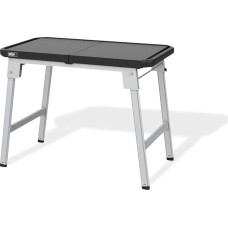 Weber Barbecue Table (76 x 55 x 157 H x W x D), Extendible, Universal, Optimal Grills from the Q, Slate, Lumin and Pulse Series, Foldable, Weatherproof, Height-Adjustable, Grey/Black (3400154)