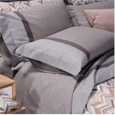 Caleffi - Double Bed Set 100% Cotton 240 x 280 cm, Double Fitted Sheet, Mattress Protector 180 x 200 cm, for Mattress with a Height of 25 cm, 2 Pillowcases 50 x 80 cm