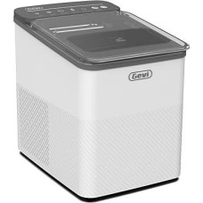 GEVI Small Ice Cube Machine, Crushed Ice Cube Machine, Mini Self-Cleaning, 9 Ice Cubes in 6 Minutes, 12 kg/24 H, Evaporator Made of Edible Stainless Steel SUS304 for Home Bar/Camping/Catering/Office